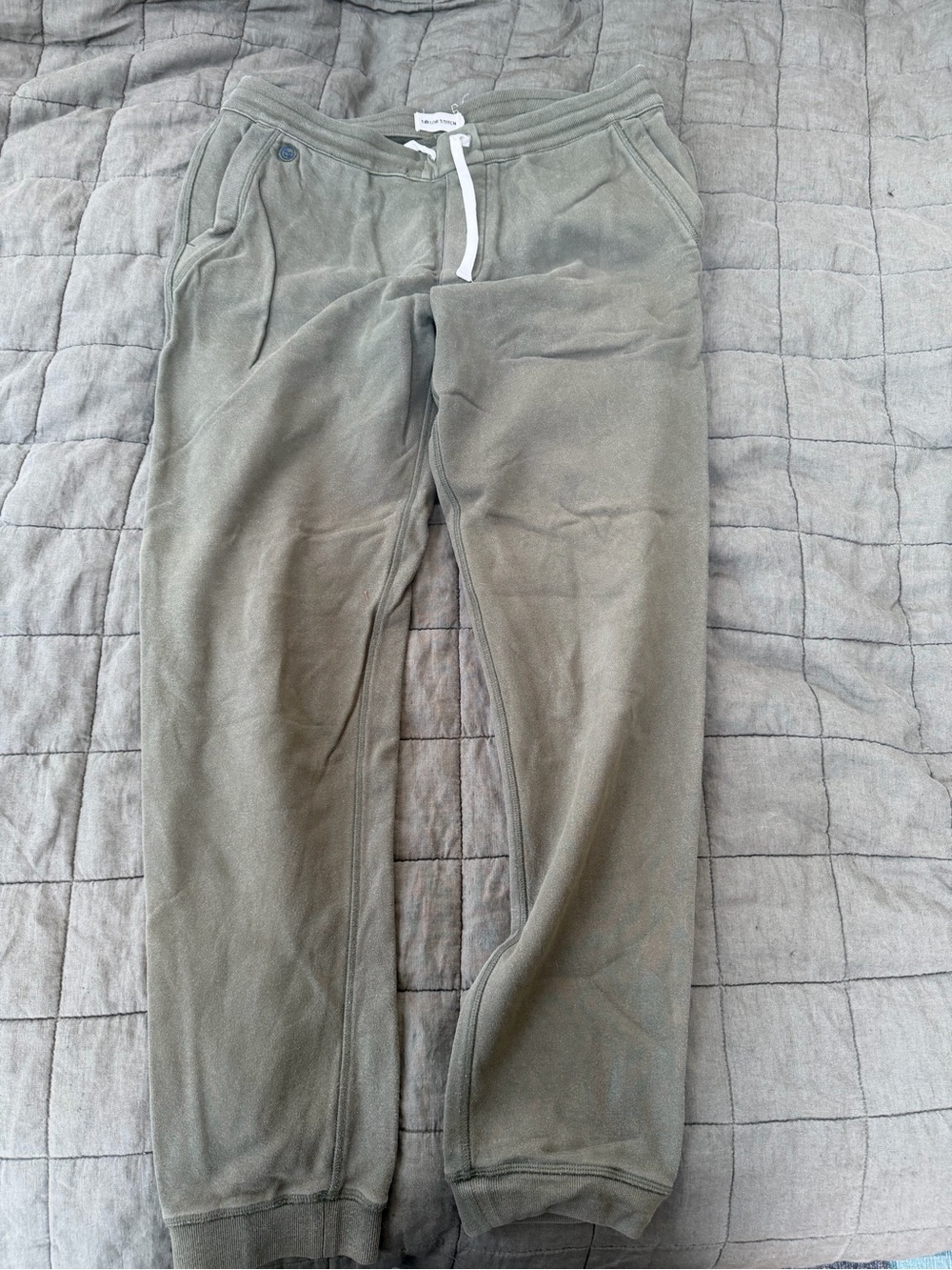 Taylor Stitch Olive Green Fleece Joggers